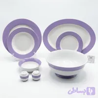 سرویس چینی ۲9 پارچه دور رنگی قرمز