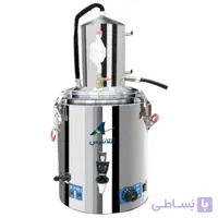 دستگاه تقطیر(عرق گیر/گلاب گیر) 60 لیتری(50 واقعی) برقی صنعتی خارجی استیل برند آتلانتیس مدل AT-108