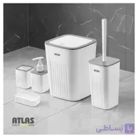 ست سرویس بهداشتی ۵ پارچه اطلس مدل موج کد ۷۰۸