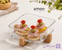 ظرف سرو پایه چوبی لیمون ۲۱۶۳