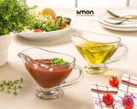 سس خوری شیشه‌ای دسته دار جفتی لیمون۲۳۵۶
