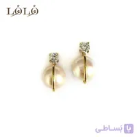 گوشواره تک نگین و مروارید