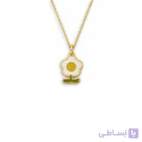 گردنبند گل میناکاری نقره