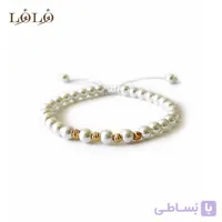 دستبند مروارید و گوی نقره