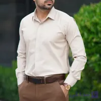 پیراهن مردانه آستین بلند دوشین سرمه ای رنگ سایز M تا 5XL