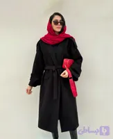 پالتو بلند با کمربند black