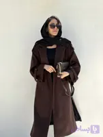 پالتو بلند فوتر کنار چاک brown