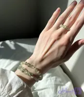 دستبند زنانه سنگی پرهنیت