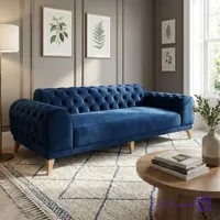 مبل راحتی سه نفره شاهان دکور مدل چستر گرد کد 2032