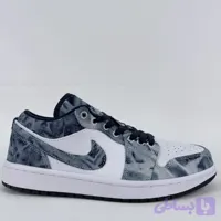 کتونی ایرجردن 1 لو جین سنگ شور AirJordan 1 Low Washed Denim کد 2531