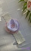 هدبند نوزادی آذین مدل شکوفه مروارید