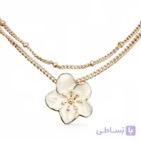 گردنبند زنانه مدل شکوفه E3077 مجموعه 2 عددی