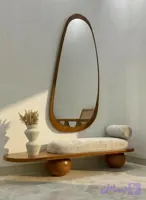 آینه کنسول نیمکت مدرن چوبی