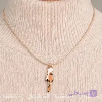 گردنبند بند چرم با پلاک گربه متحرک استیل | ارسال فوری