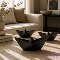 مجموعه دکوری مدل قایق کاغذی (3 عددی)