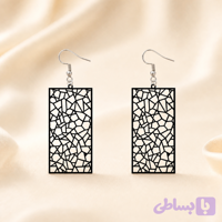 گوشواره آویز مدل قاب شکسته