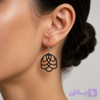 گوشواره آویز مدل گل واژگون