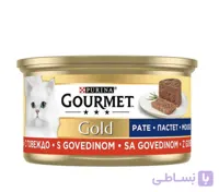 کنسرو غذای گربه گورمت مدل پته گوشت Beef Pate   وزن 85 گرم
