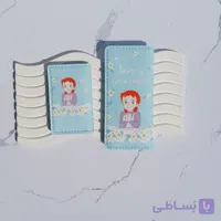 کیف پول کتی و کیف پول جیبی آنشرلی آبی چرم دست دوز