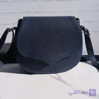 کیف رودوشی سرمه‌ای چرم دست دوز