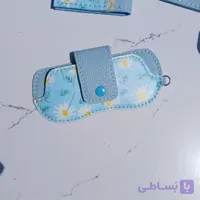 کیف عینک گل بابونه چرم دست دوز