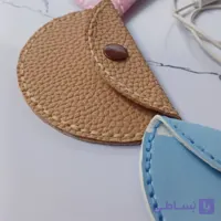 کیف هنذفری نقلی تک رنگ قهوه ای چرم دست دوز