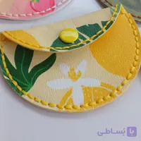 کیف هندزفری نقلی لیمو و برگ چرم دست دوز