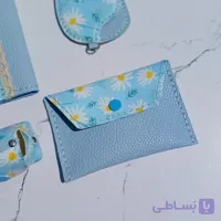 کیف دستمال کاغذی بابونه چرم دست دوز
