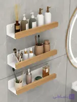 شلف فلز و چوب حمام و سرویس بهداشتی کد pj337