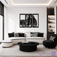 تابلو فلزی دکوراتیو مدرن طرح گورخر (Zebra) مدل PJ605