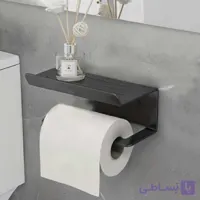 شلف فلزی پایه رول دستمال کاغذی لبه دار کوچک کد pj317