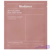 ماسک ورقه ای صورت بایودنس مدل بیو کلاژن ۳۴ گرم کمک به سفتی پوست و کاهش خطوط ریز پک ۴ عددی