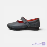 کفش راحتی روزمره چرم طبیعی مدل مری جین بند چسبی