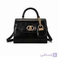 کیف دستی مجلسی طرح مینی ساچل | مشکی و سبز یشمی | کد 334