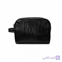 کیف دستی طرح چرم مشکی مردانه مدل ساده | کد 568