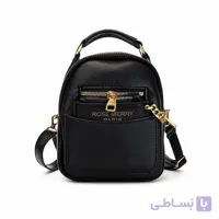 مینی کیف سه کاره رزمری | مشکی و قهوه‌ای | کد 830