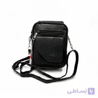 کیف دوشی مشکی مردانه جیب‌دار | سایز متوسط | کد 566