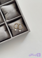 گوشواره حلقه ای استیل رنگ ثابت ضدحساسیت