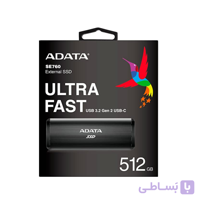 SSD اکسترنال ADATA SE760 512GB Titanium Gray | حافظه SSD قابل حمل USB 3.2