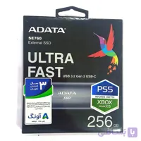 هارد SSD اکسترنال ADATA SE760 ظرفیت 256 گیگابایت Titanium Gray