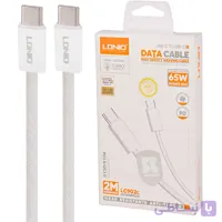 کابل دو سر تایپ سی فست شارژ 65 وات الدینیو مدل LC902C طول ۲ متر
