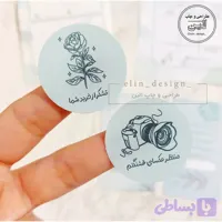 لیبل دایره بسته بندی - رنگ آبی