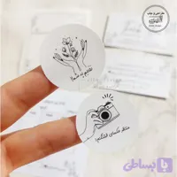 لیبل دایره بسته بندی - رنگ سفید