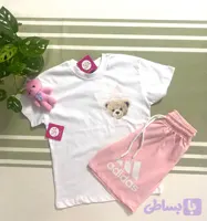 ست بلوز و شلوارک نخ و پنبه دخترونه وارداتی برند adidas