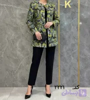 مانتو ژاکارد گل دار کد محصول 2221