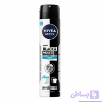 اسپری ضد تعریق نیوا Nivea مردانه مدل Black White Invisible Fresh حجم 200 میل