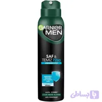 اسپری ضد تعریق مردانه گارنیر مدل Men Saf & Temiz حجم 150 میل