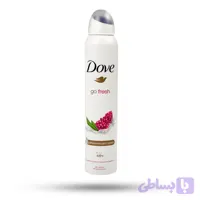 اسپری زیربغل زنانه داو با رایحه انار مدل Go Fresh
