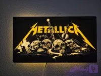 تابلو نوری سه‌بعدی متالیکا (Metallica) مدل دکور گیم‌روم و اتاق موسیقی LED