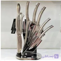 سرویس چاقو حرفه ای آشپز خانه‌ راکلند کامل استیل